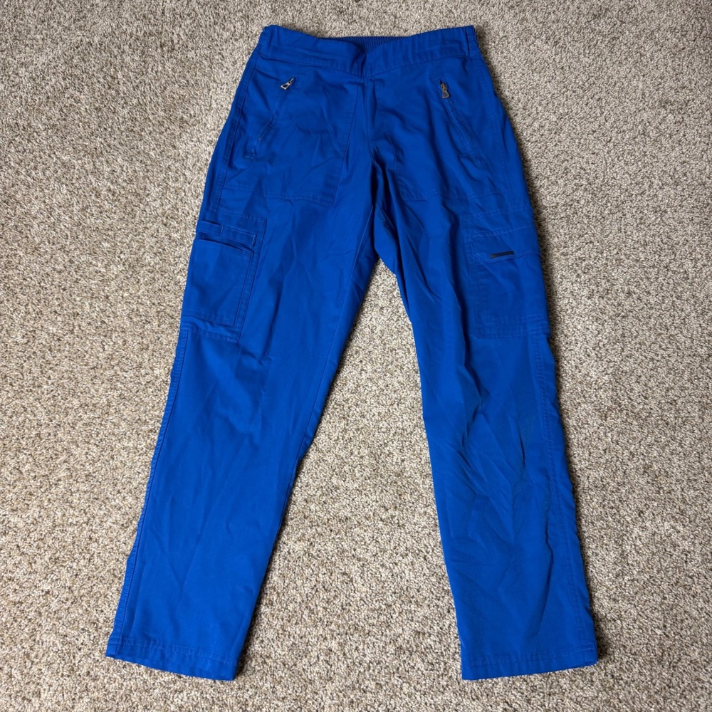 Lauderdale Women Royal Blue Scrub Pants Cargo Medical Uniform Small